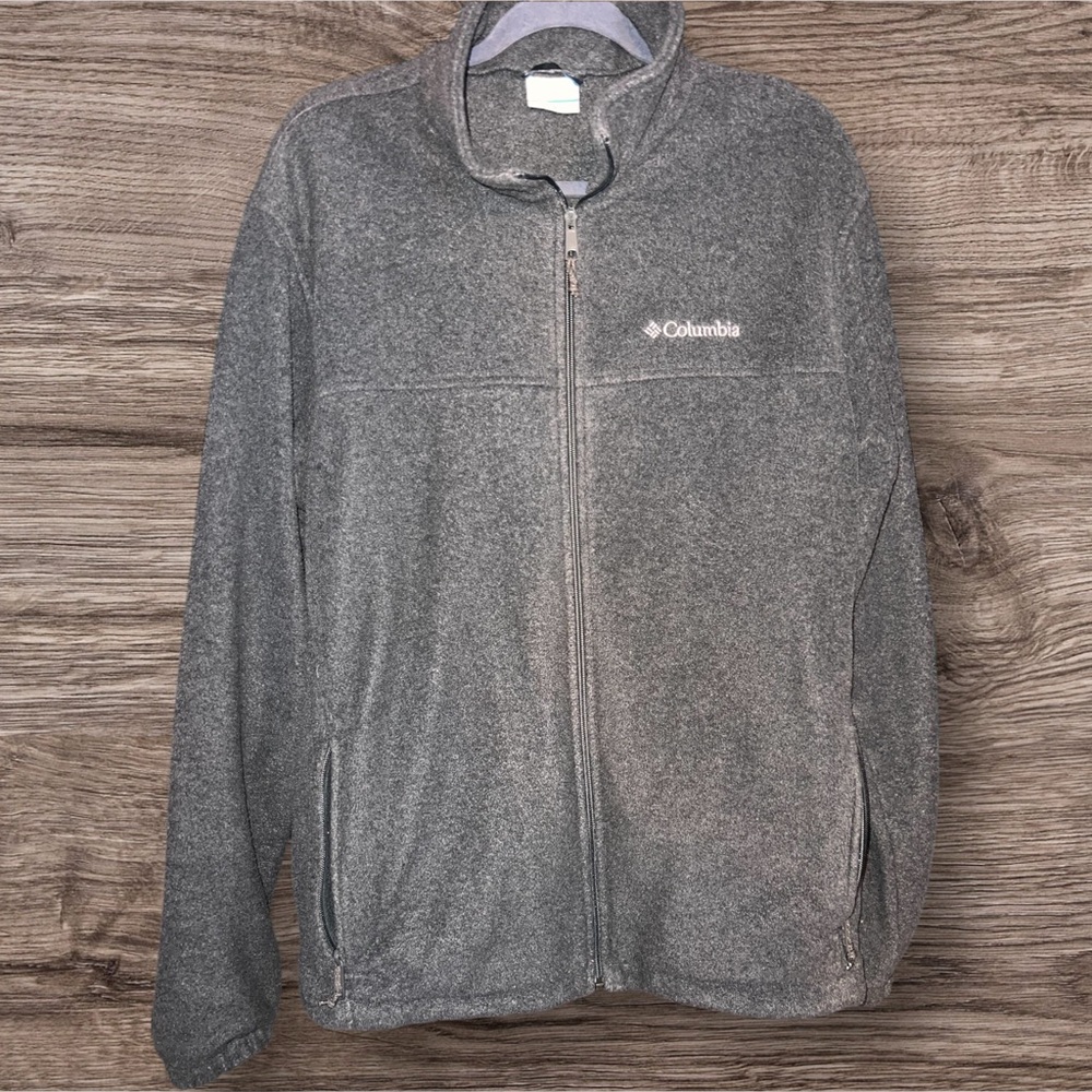 Columbia Gray Full-Zip Fleece Jacket